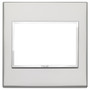 Vimar - Eikon EVO 21648 Cover Plate - 3-Module, Metal - Apollo Lighting