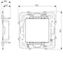 Vimar Eikon 2-Module Mounting Frame, Without Screws, For 60 mm Fixing Centres or 56x56 mm Box, 71 mm Distance Between Centres