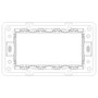 Vimar Eikon Mounting Frame and Protection Cover, 4-Module - Apollo Lighting