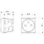 Vimar Eikon SICURY French Standard Socket Outlet, 2P+E 16A 250V, 2-Module