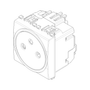 Vimar Eikon SICURY French Standard Socket Outlet, 2P+E 16A 250V, 2-Module