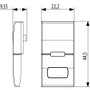 Vimar Eikon Interchangeable 1-Module Button, Thermoplastic