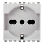 Vimar - Eikon 20210 Universal SICURY Socket Outlet - 2P+E 16 A 250 V, P40 Italian Standard, 2 Module - Apollo Lighting