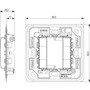 Vimar Eikon 1-Module Mounting Frame, For Square British Standard Mounting Boxes, With Screws