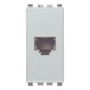 Vimar Eikon RJ11 Phone Jack 6/4, 1-Module, Screw Terminals, IP20, Flush-Mount - Apollo Lighting