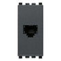 Vimar Eikon RJ11 Phone Jack 6/4, 1-Module, Screw Terminals, IP20, Flush-Mount
