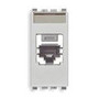 Vimar Netsafe RJ45 Socket Outlet, For Eikon, Cat5e, Panduit MINI-COM, T568A/B