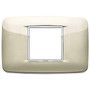 Vimar Eikon Round Cover Plate, 2-Central-Module, 120 x 80 mm - Apollo Lighting