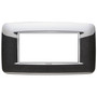 Vimar Eikon 4-Module Round Cover Plate - Apollo Lighting