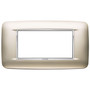 Vimar Eikon 4-Module Round Cover Plate - Apollo Lighting