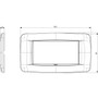 Vimar Eikon 4-Module Round Cover Plate