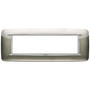 Vimar Eikon 7-Module Round Cover Plate, Clamp Mount, 210 x 80 mm