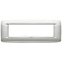 Vimar Eikon 7-Module Round Cover Plate, Clamp Mount, 210 x 80 mm