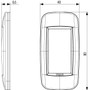 Vimar Eikon Round Cover Plate, 1 Module, Panel Mount, 40 x 80 mm