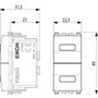 Vimar Eikon Neutral Double Indicator Unit, 250V, IP40, 1-Module, Flush-Mount, Without Signalling Unit