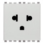 Vimar Eikon USA+EU SICURY Socket Outlet, 2P+E, 16A 250V, 2-Module, Flush Mount, IP20