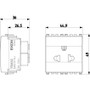 Vimar Eikon USA+EU SICURY Socket Outlet, 2P+E, 16A 250V, 2-Module, Flush Mount, IP20