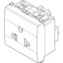 Vimar Eikon USA+EU SICURY Socket Outlet, 2P+E, 16A 250V, 2-Module, Flush Mount, IP20