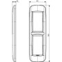 Vimar Eikon Round Cover Plate for Panel Mounting, 2-Module, Metal
