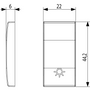 Vimar Eikon 20021 Interchangeable 1-Module Rocker Button Cover, Lightable, IP40 - Apollo Lighting