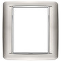 Vimar - Eikon 20698 Round Cover Plate - 8 (4+4) Module, Metal - Apollo Lighting