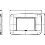 Vimar Eikon 3-Module Round Cover Plate, 120 x 80 mm, For 21613 Frame - Apollo Lighting
