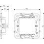 Vimar Eikon Mounting Frame and Protection Cover, 2-Module, 71 mm Centers