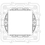 Vimar Eikon Mounting Frame and Protection Cover, 2-Module, 71 mm Centers