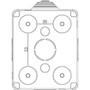 Vimar Isoset 2-Module Surface Enclosure, For Eikon and Plana, IP40, Grey