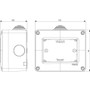 Vimar Isoset 3-Module Surface Enclosure, For Eikon & Plana, IP40