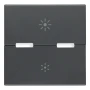 Vimar Eikon Interchangeable 2-Module Button, Thermoplastic