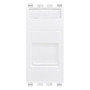 Vimar Eikon RJ12 Phone Jack, 6-Position 6-Conductor (6/6), Screw Terminals, Flush Mount, IP40, Dust Cover, 1 Module - Apollo Lighting