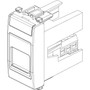 Vimar Eikon RJ12 Phone Jack, 6-Position 6-Conductor (6/6), Screw Terminals, Flush Mount, IP40, Dust Cover, 1 Module