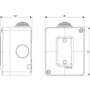 Vimar Isoset IP40 1-Module Surface Enclosure, For Eikon and Plana, Grey