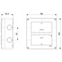 Vimar Isoset Surface Mount Enclosure, For Eikon and Plana, 8-Module (4+4), 4x2, Vertical, IP40
