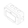 Vimar IP55 4-Module Surface Enclosure, For Eikon/Arké/Plana