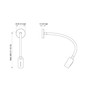 Quick Marine - Audrey NS LED Reading Light (Daylight, 10/30V, Toba, Chromed Finish) (FASP1181NVCEA00)