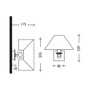 BCM - MEZZANELLA Wall Lamp - IP20, 110-230V, 40W, with Switch (BCM2147-INT-3)