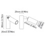 BCM - Pan Adjustable Wall Light - Polished Chrome, 3000K, Warm White, with Switch (BCM2166K-I-3)