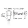 BCM - SIRIO Adjustable Reading Lamp - 1W, 3000K, 16-32VDC, Chrome, IP40, Dimmable (BCM2187-N-Z1W-3)