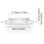 BCM - Orlando 60 Downlight - 1.5W, 8-32V, IP66, Opal Screen, Wide Beam