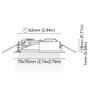 BCM - VENICE 70 Downlight - 4000K, Neutral White/Blue, 2W, IP66, (BCM34114B-C70-4)
