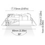 BCM - Newport 85 Downlight - 2W, 8-32V, IP66, Opal Screen, Wide Beam