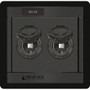 Blue Sea Systems DC 12 Volt Socket Panel, for 360 Panel System, Dual 12V Sockets, 15A Max Per Socket
