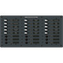 Blue Sea Systems Traditional Metal DC Panel, 24 Positions, 12V/24V DC, 100A per Bus