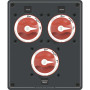 Blue Sea Systems Dual Bank Battery Management Panel, 48V DC, 300A - Apollo Lighting
