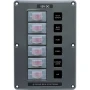 Blue Sea Systems Water-Resistant Circuit Breaker Switch Panel, 12V DC, Illuminated 15A Breakers, Exposed Mount
