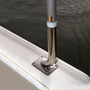TACO Marine Striker Base Gunnel Mount, For 1-1/8 in Outrigger Poles, Cast 316 Stainless Steel, 12 Locking Positions, Pair