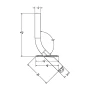 TACO Marine Striker Base Gunnel Mount, For 1-1/8 in Outrigger Poles, Cast 316 Stainless Steel, 12 Locking Positions, Pair