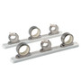 TACO Marine 3-Rod Hanger Rack, Polished SS316L, White Poly Rack